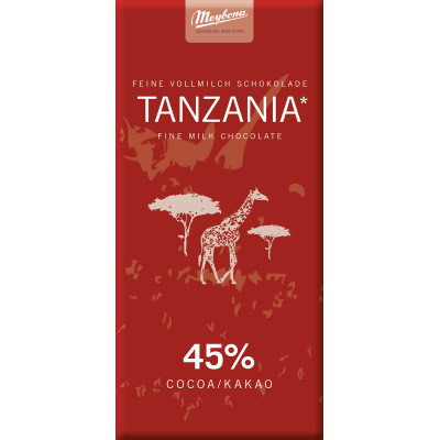Tanzania 45 % - mléčná čokoláda 100g
