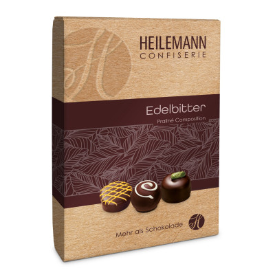 Kolekce pralinek z hořké čokolády 125 g