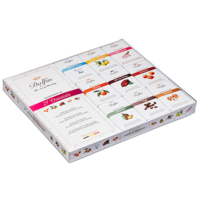 Kolekce 9 druhů čokolád 27 ks / 270g
