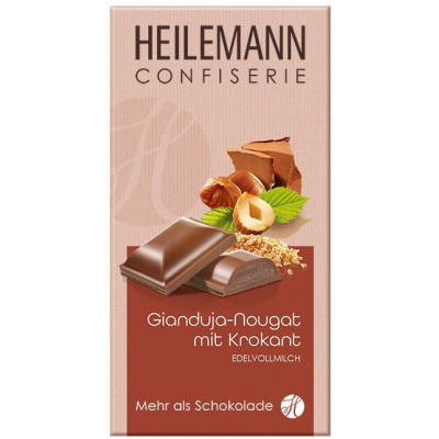 Mléčná čokoláda s Gianduia nugátem a krokantem 100g