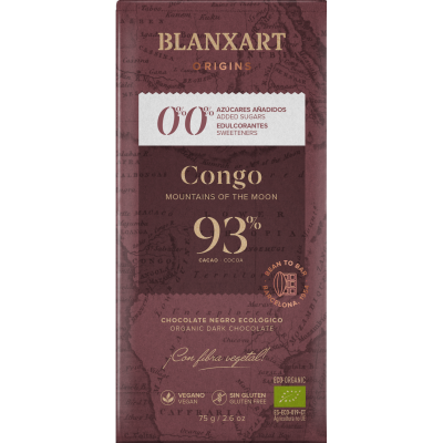 Congo 93 % BIO hořká čokoláda bez přidaného cukru a sladidel 75g