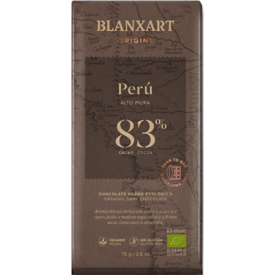 Peru 83 % hořká BIO čokoláda 75g