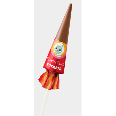 Raketky z mléčné čokolády s různými motivy 10 g / balení 50 ks